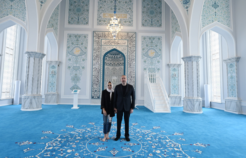 President Ilham Aliyev, First Lady Mehriban Aliyeva attend inauguration of Zangilan Mosque (PHOTO/VIDEO)
