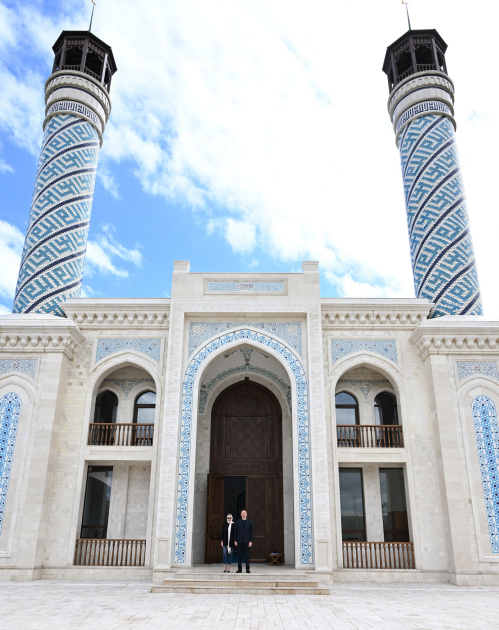 President Ilham Aliyev, First Lady Mehriban Aliyeva attend inauguration of Zangilan Mosque (PHOTO/VIDEO)