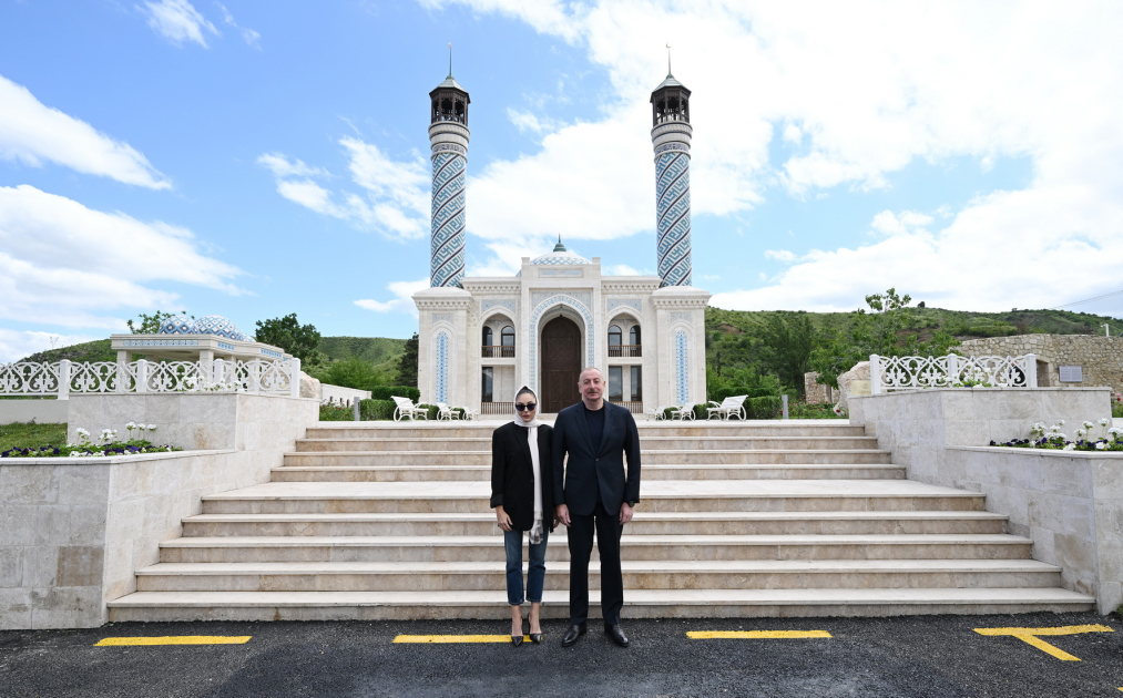 President Ilham Aliyev, First Lady Mehriban Aliyeva attend inauguration of Zangilan Mosque (PHOTO/VIDEO)