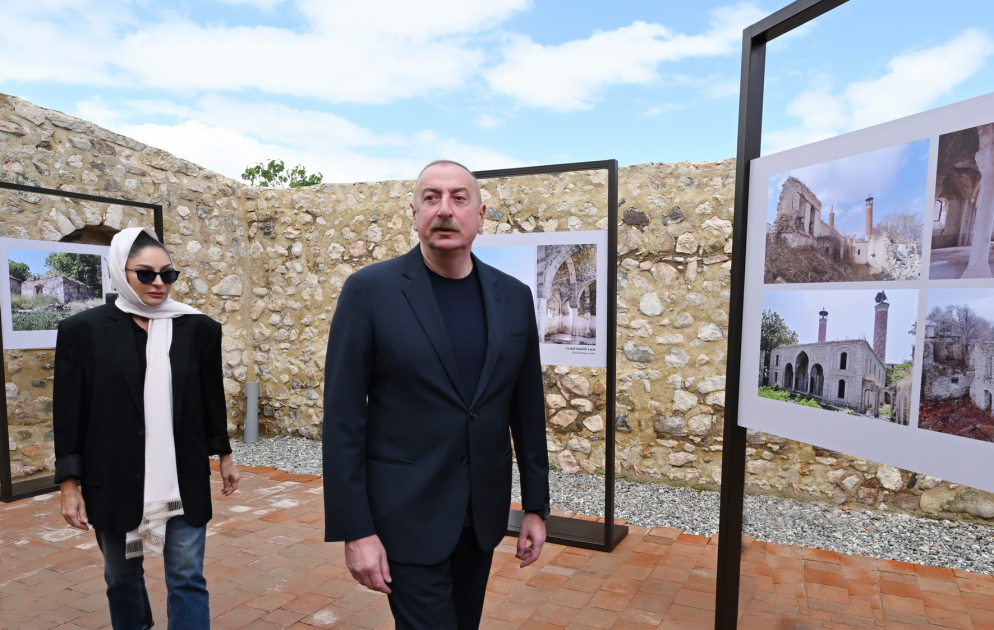 President Ilham Aliyev, First Lady Mehriban Aliyeva attend inauguration of Zangilan Mosque (PHOTO/VIDEO)