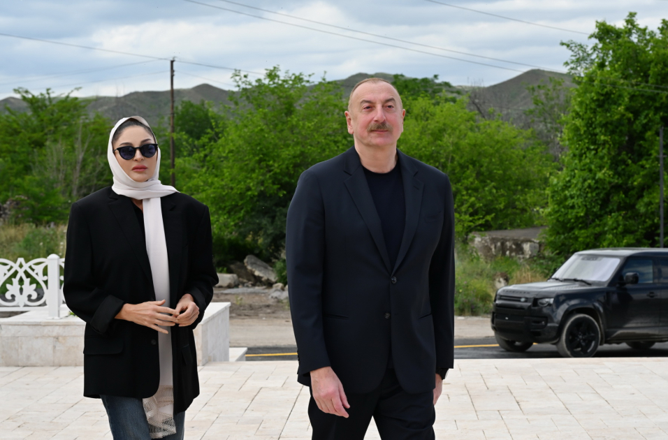President Ilham Aliyev, First Lady Mehriban Aliyeva attend inauguration of Zangilan Mosque (PHOTO/VIDEO)
