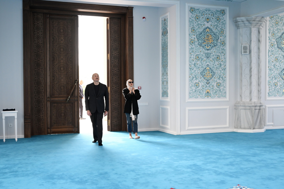 President Ilham Aliyev, First Lady Mehriban Aliyeva attend inauguration of Zangilan Mosque (PHOTO/VIDEO)