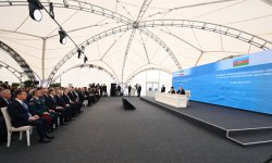 President Ilham Aliyev, President Ebrahim Raisi attend ceremony to commission "Khudafarin" hydroelectric complex and inaugurate "Giz Galasi" hydroelectric complex (PHOTO/VIDEO)