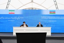 President Ilham Aliyev, President Ebrahim Raisi attend ceremony to commission "Khudafarin" hydroelectric complex and inaugurate "Giz Galasi" hydroelectric complex (PHOTO/VIDEO)