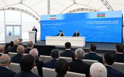 President Ilham Aliyev, President Ebrahim Raisi attend ceremony to commission "Khudafarin" hydroelectric complex and inaugurate "Giz Galasi" hydroelectric complex (PHOTO/VIDEO)