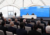 President Ilham Aliyev, President Ebrahim Raisi attend ceremony to commission "Khudafarin" hydroelectric complex and inaugurate "Giz Galasi" hydroelectric complex (PHOTO/VIDEO)