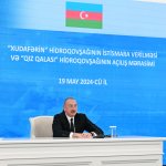 President Ilham Aliyev, President Ebrahim Raisi attend ceremony to commission "Khudafarin" hydroelectric complex and inaugurate "Giz Galasi" hydroelectric complex (PHOTO/VIDEO)