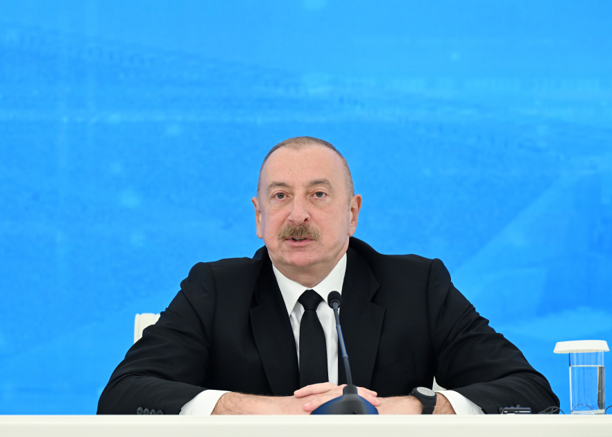 President Ilham Aliyev, President Ebrahim Raisi attend ceremony to commission "Khudafarin" hydroelectric complex and inaugurate "Giz Galasi" hydroelectric complex (PHOTO/VIDEO)
