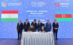 Tajikistan, Azerbaijan sign number of documents on cooperation (PHOTO)