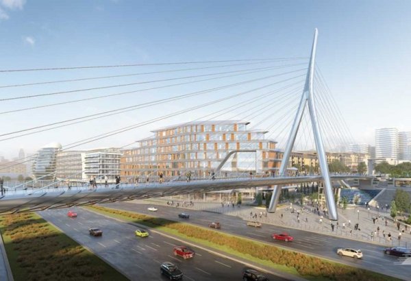 Azerbaijan's Baku sees construction of unique pedestrian bridge (PHOTO)