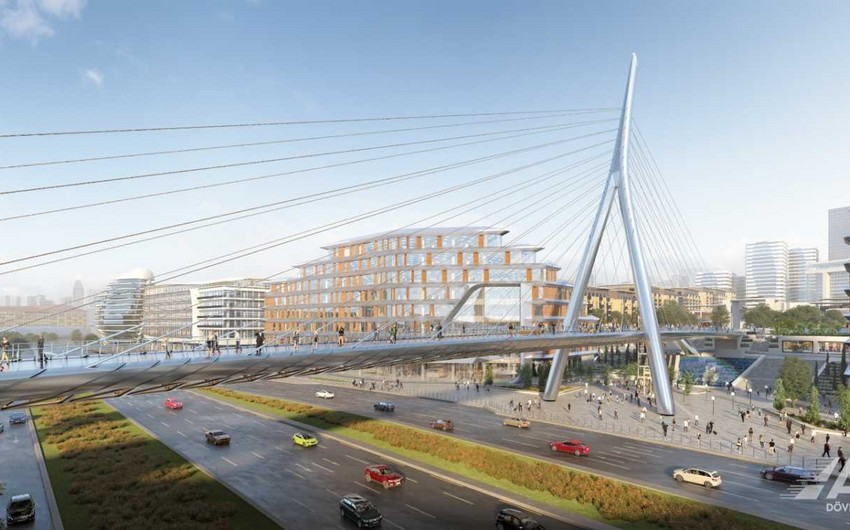 Azerbaijan's Baku sees construction of unique pedestrian bridge (PHOTO)