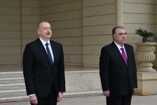 Baku hosts official welcome ceremony for President of Tajikistan (PHOTO)