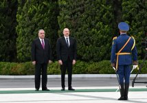 Baku hosts official welcome ceremony for President of Tajikistan (PHOTO)