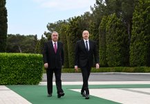 Baku hosts official welcome ceremony for President of Tajikistan (PHOTO)