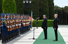 Baku hosts official welcome ceremony for President of Tajikistan (PHOTO)