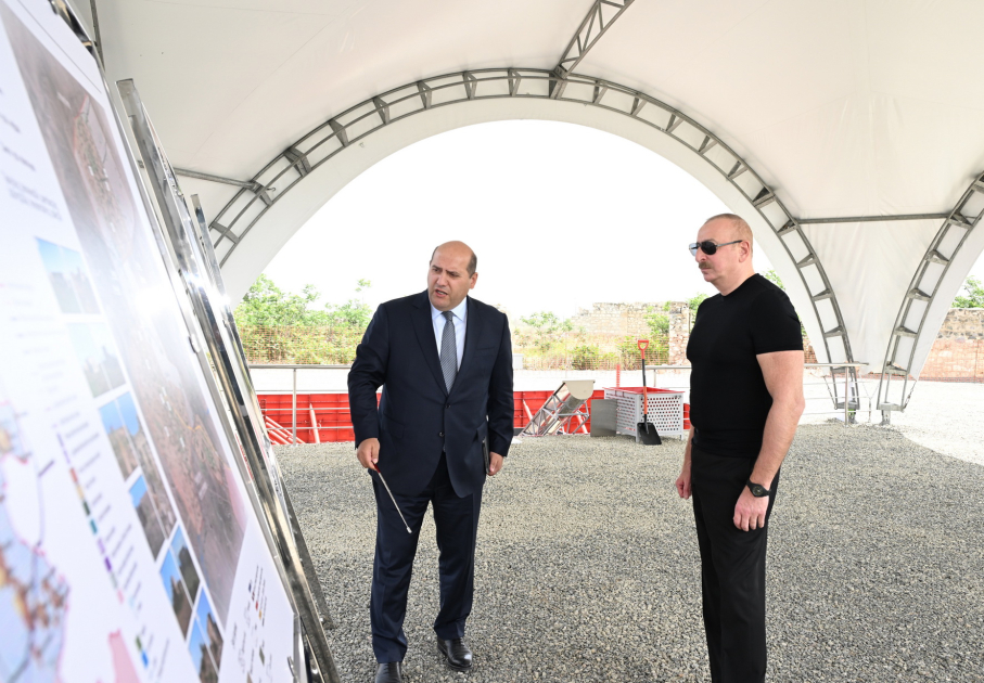 President Ilham Aliyev lays foundation of Gulluja village in Aghdam district (PHOTO/VIDEO)