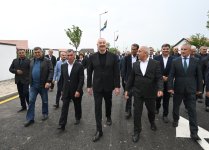 President Ilham Aliyev, First Lady Mehriban Aliyeva meet residents who relocated to Khojaly city (PHOTO/VIDEO)