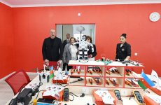 President Ilham Aliyev, First Lady Mehriban Aliyeva meet residents who relocated to Khojaly city (PHOTO/VIDEO)