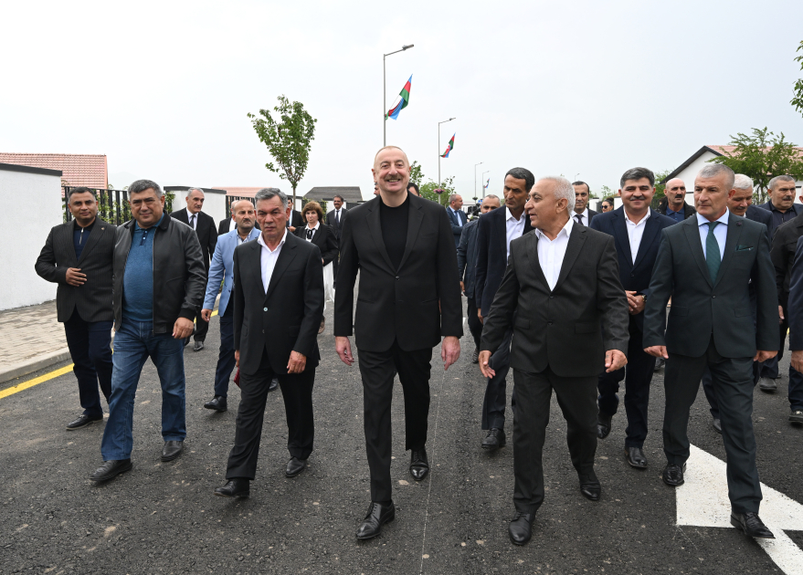 President Ilham Aliyev, First Lady Mehriban Aliyeva meet residents who relocated to Khojaly city (PHOTO/VIDEO)