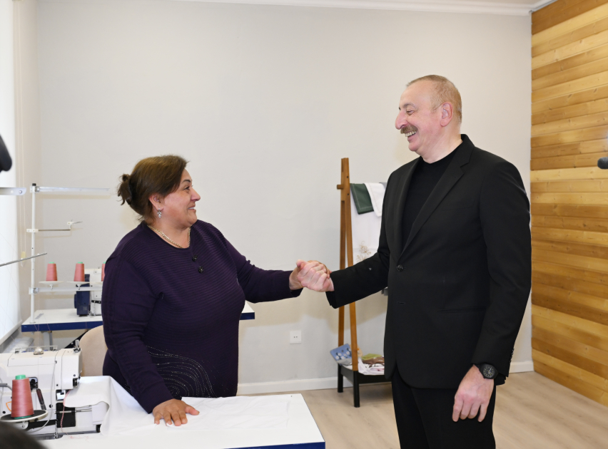 President Ilham Aliyev, First Lady Mehriban Aliyeva meet residents who relocated to Khojaly city (PHOTO/VIDEO)