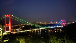 Istanbul, painted in colors of Azerbaijani flag, looks even more beautiful this night - Turkish minister (PHOTO)
