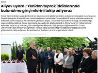 Top Turkish media cover President Ilham Aliyev and First Lady Mehriban Aliyeva's Khojaly visit (PHOTO)