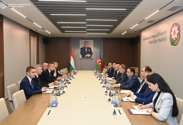Azerbaijani, Hungarian FMs hold expanded meeting in Baku (PHOTO)