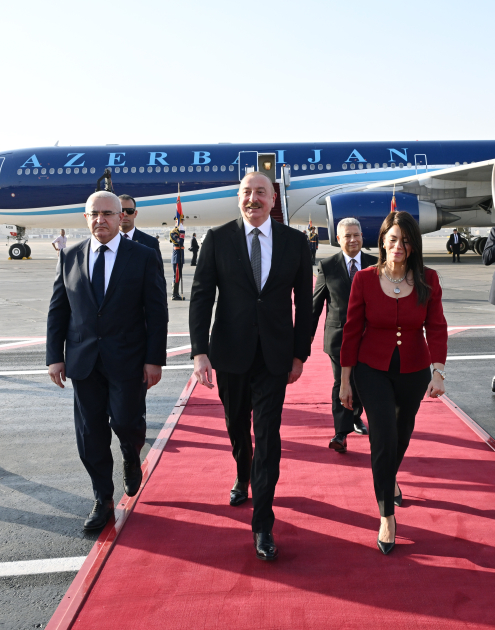 President Ilham Aliyev arrives in Egypt on official visit (PHOTO/VIDEO)