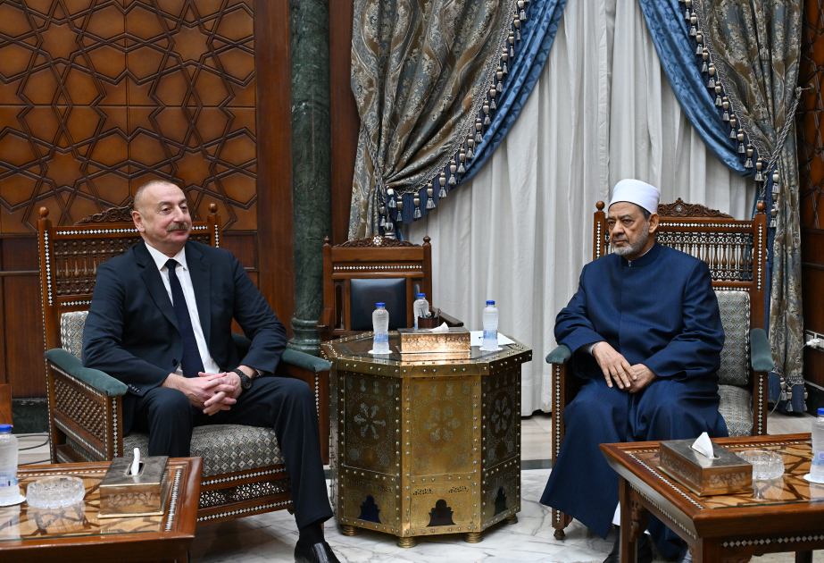 President Ilham Aliyev meets Grand Sheikh of Al-Azhar (PHOTO/VIDEO)