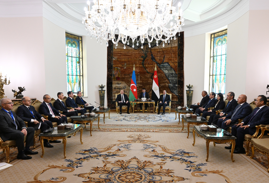 President Ilham Aliyev, President of Egypt hold expanded meeting