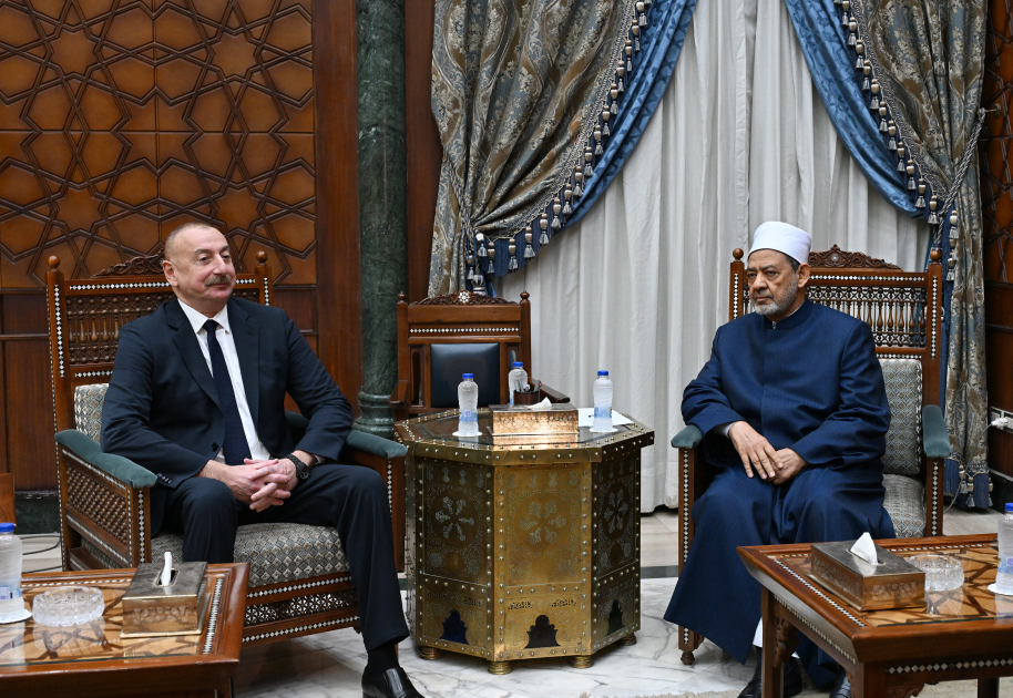 President Ilham Aliyev meets Grand Sheikh of Al-Azhar (PHOTO/VIDEO)