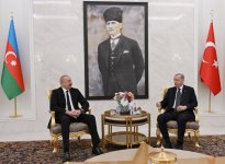 President Ilham Aliyev, President Recep Tayyip Erdogan meet at Ankara Esenboğa Airport (PHOTO/VIDEO)