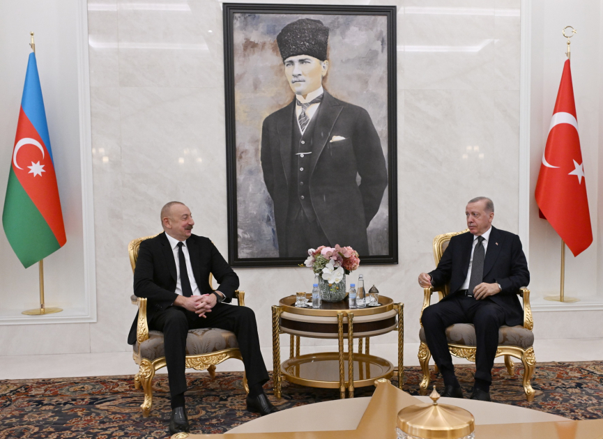 President Ilham Aliyev, President Recep Tayyip Erdogan meet at Ankara Esenboğa Airport (PHOTO/VIDEO)