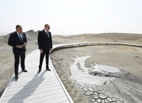 President Ilham Aliyev attends opening of Mud Volcanoes Tourist Complex (PHOTO/VIDEO)