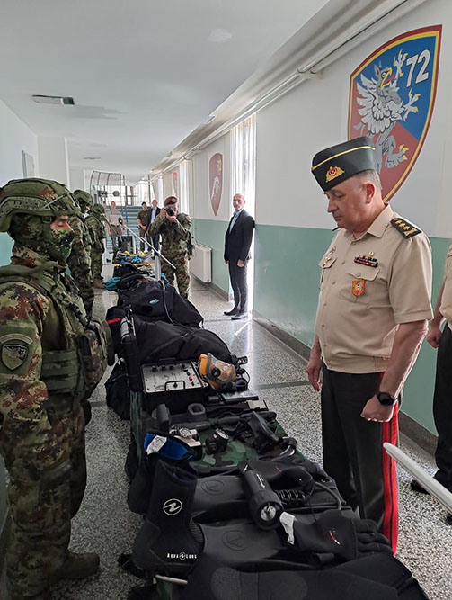 Azerbaijani deputy defense minister visits combat systems factory in Serbia (PHOTO)