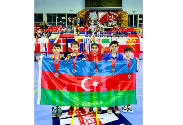 Azerbaijani badminton players return from Novi Sad with 4 medals (PHOTO)