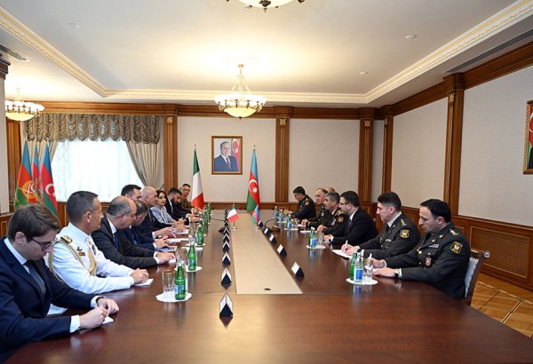 Azerbaijani defense minister meets with Italian counterpart (VIDEO)