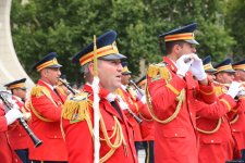 Azerbaijan's Baku holds processions with military band (PHOTO/VIDEO)