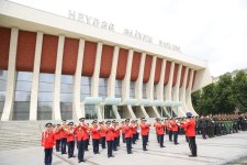 Azerbaijan's Baku holds processions with military band (PHOTO/VIDEO)