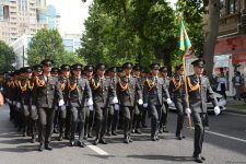 Azerbaijan's Baku holds processions with military band (PHOTO/VIDEO)