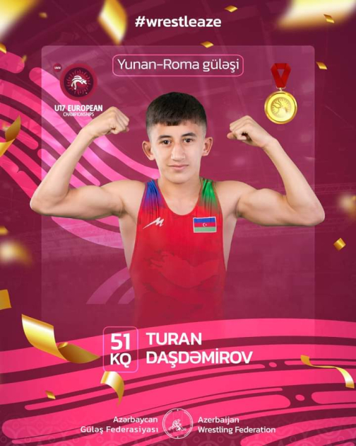 Two Azerbaijani wrestlers become European champions, defeating Armenian opponents (PHOTO)