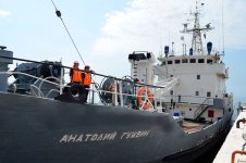Warships of Russian Caspian Flotilla sail out of Baku port (PHOTO)