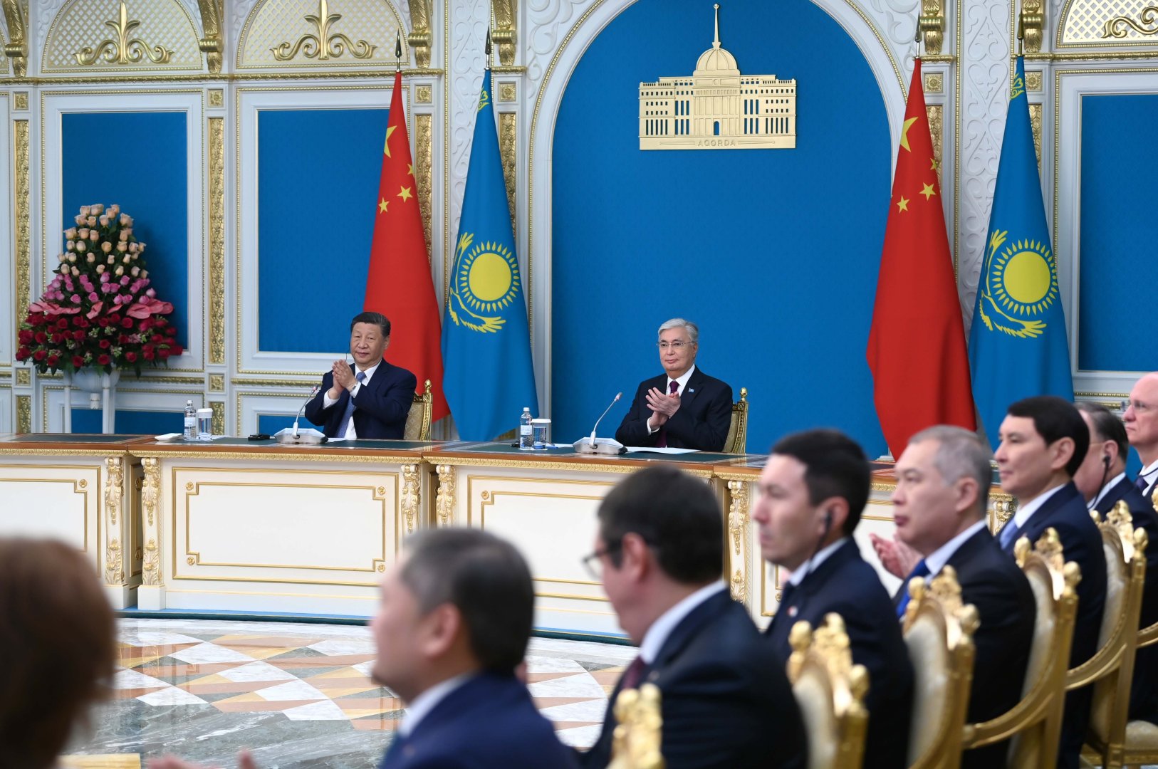 Kazakh and Chinese leaders attend TITR truck and rail container transport event