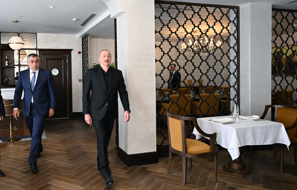 President Ilham Aliyev attends opening of "Garabagh" hotel in Khankendi (PHOTO/VIDEO)