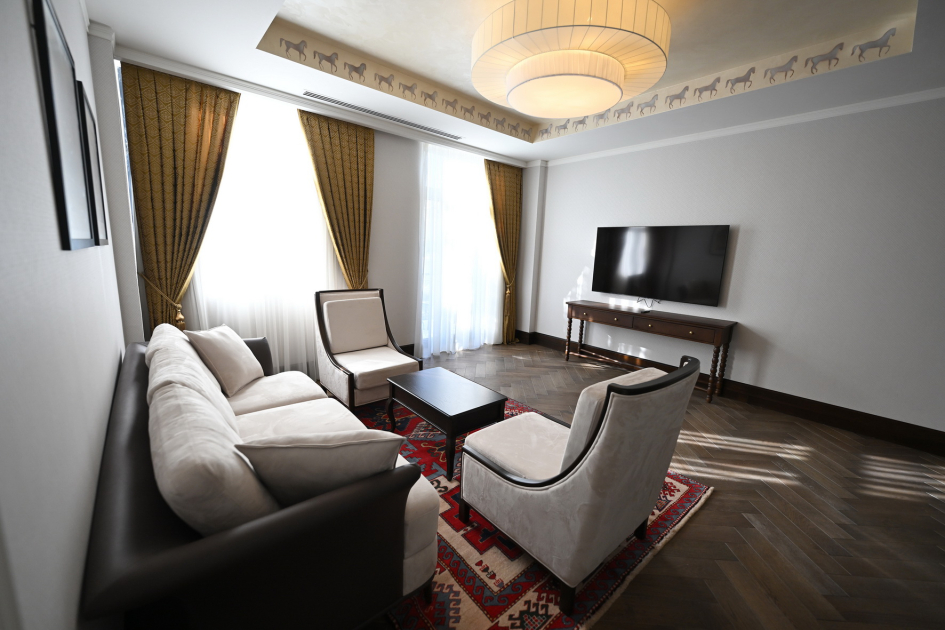 President Ilham Aliyev attends opening of "Garabagh" hotel in Khankendi (PHOTO/VIDEO)