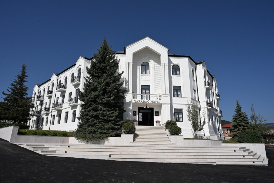 President Ilham Aliyev attends opening of "Garabagh" hotel in Khankendi (PHOTO/VIDEO)