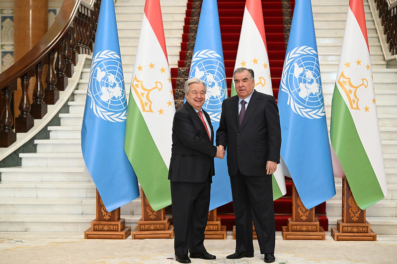 Tajikistan's Rahmon, UN's Guterres discuss cooperation aspects