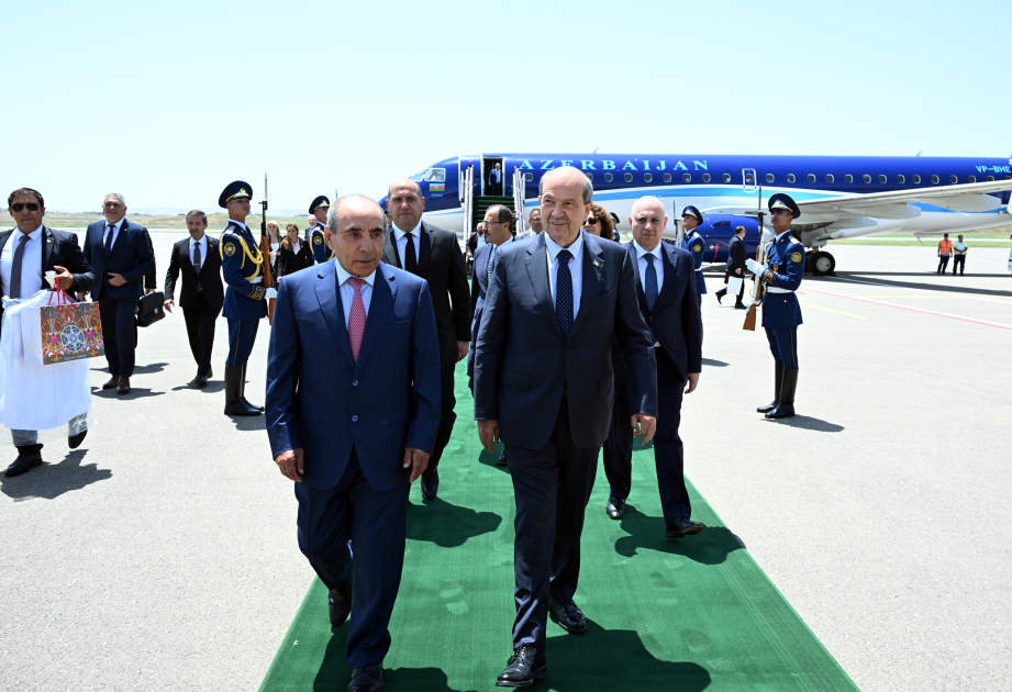 President of Turkish Republic of Northern Cyprus arrives in Azerbaijan's Fuzuli (PHOTO)