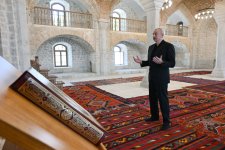 President Ilham Aliyev attends reopening of Ashaghi Govhar Agha Mosque after its restoration in Shusha (PHOTO/VİDEO)