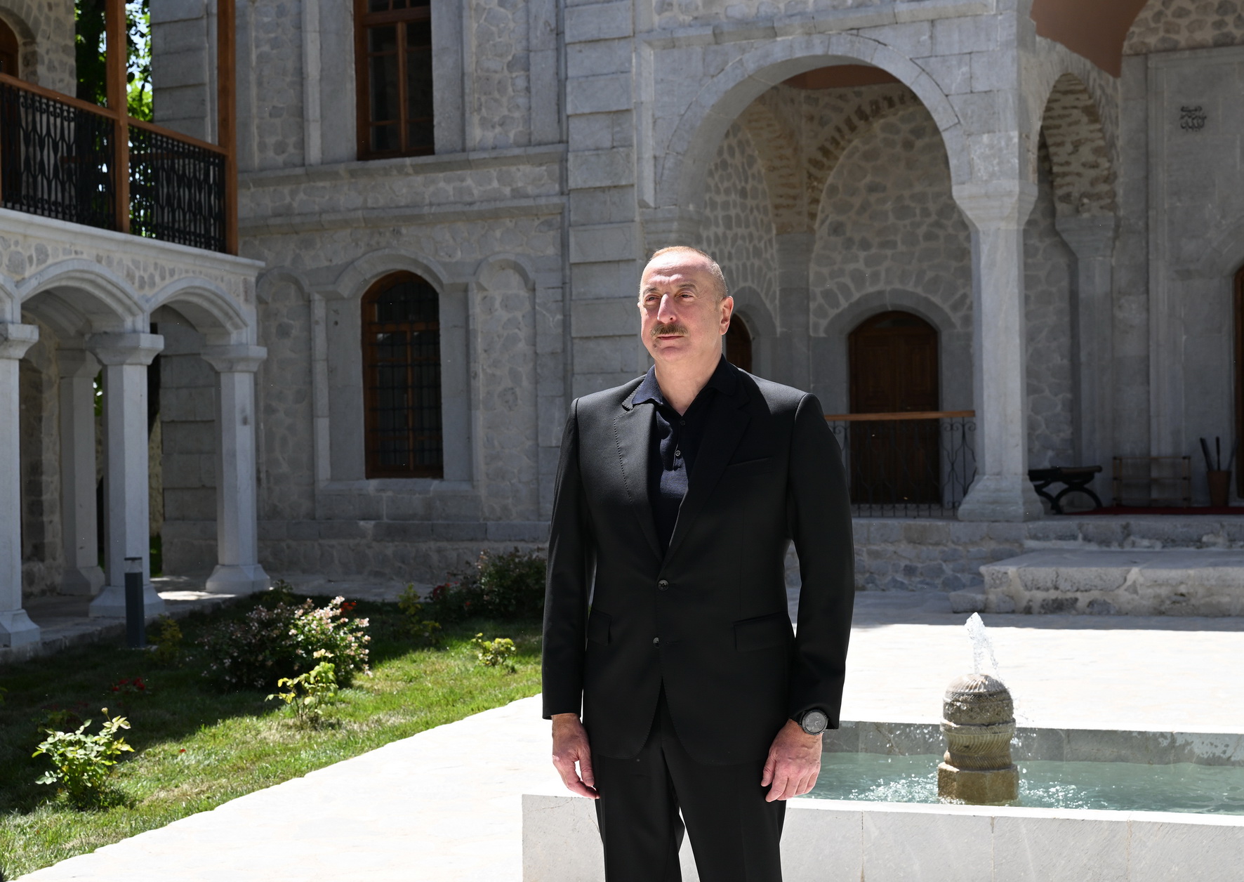 President Ilham Aliyev attends reopening of Ashaghi Govhar Agha Mosque after its restoration in Shusha (PHOTO/VİDEO)